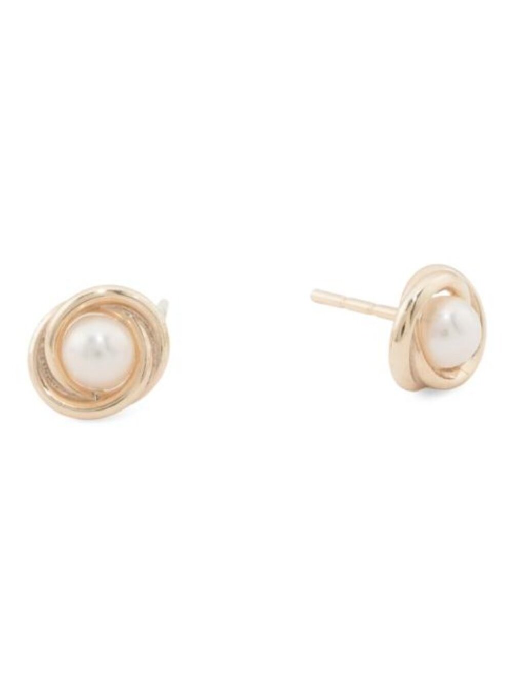 NEW Solid 14K Gold Pearl Earrings
